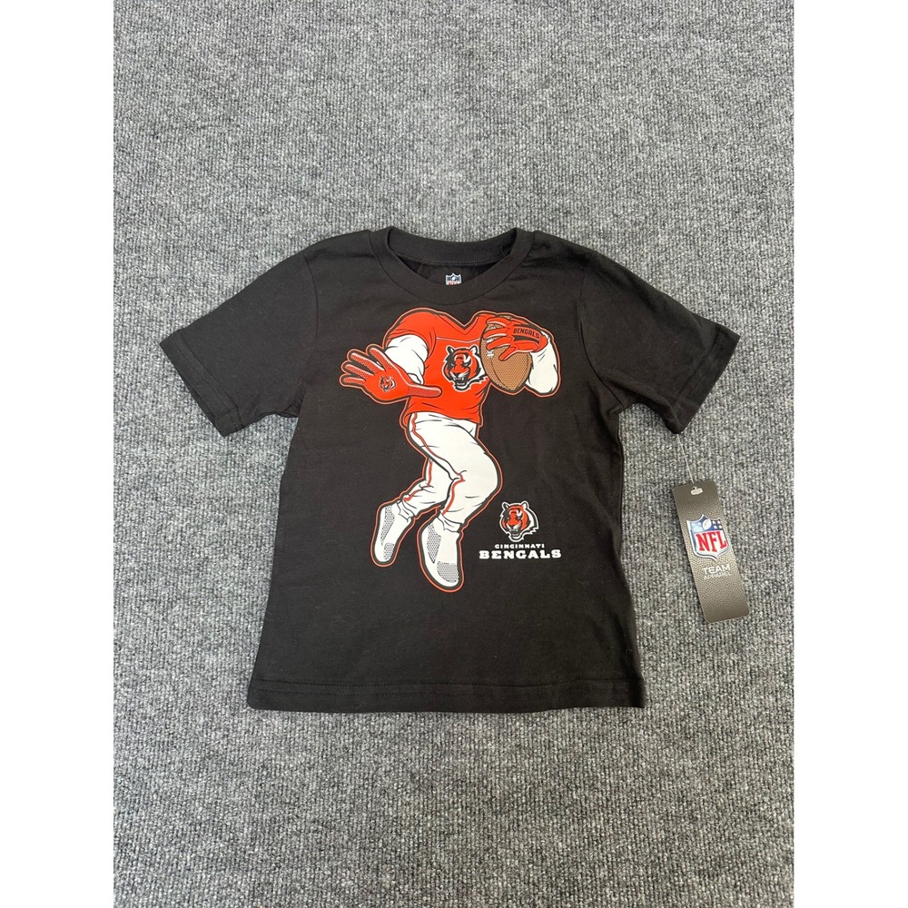 Cincinnati Bengals Toddler Black Graphic T-Shirt 4T NFL Team Apparel